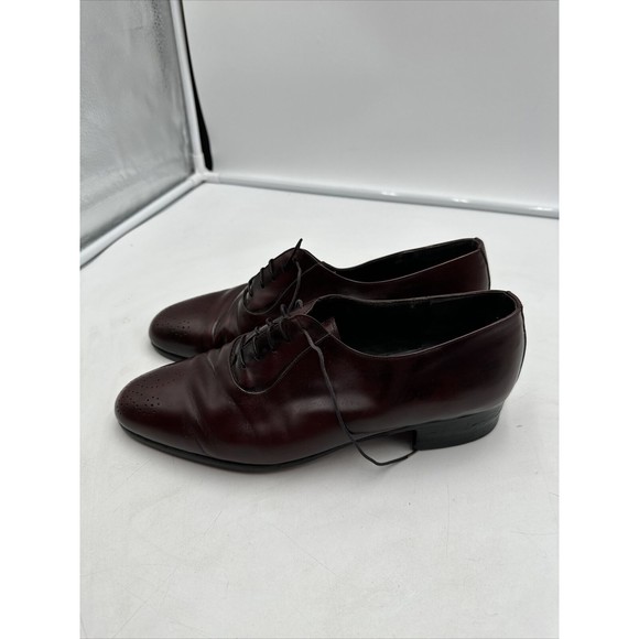 Daniele Ferradini Burgundy Classic Men\'s Brogue Leather Dress Shoes Size 8.5 main image 10